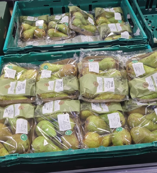 Packs of pears