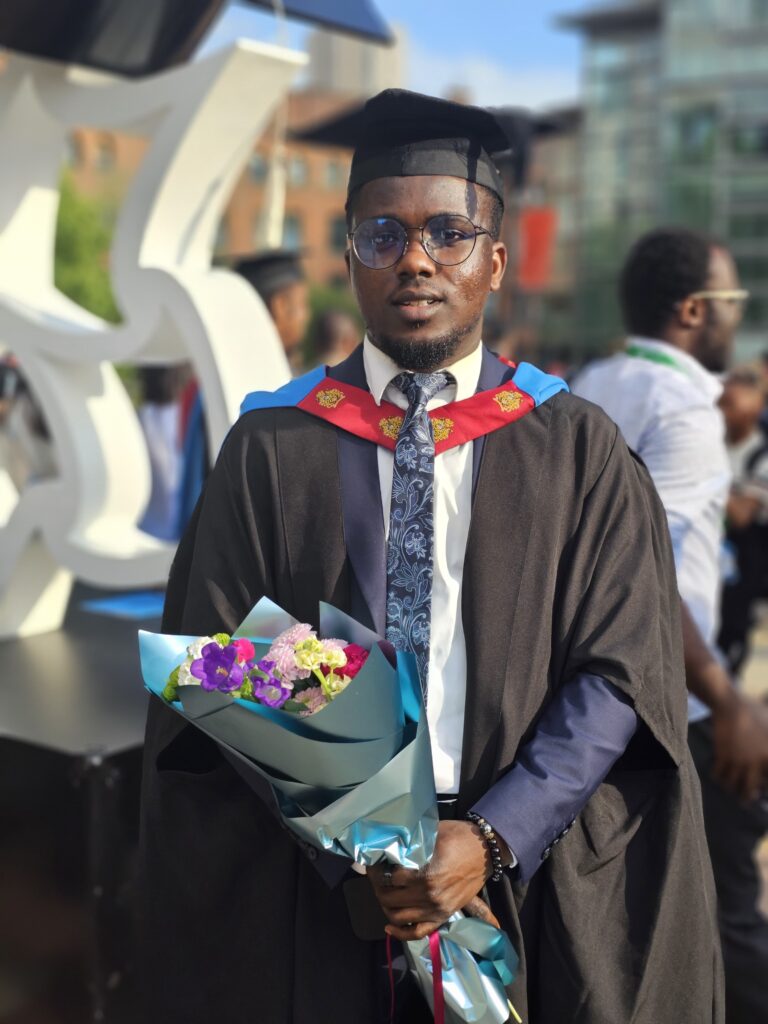 Codebridge beneficiary Fikayo, now a Computer Science graduate working as a data analyst.