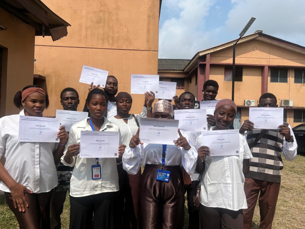 Beneficiaries of the CodeBridge programme in Nigeria.